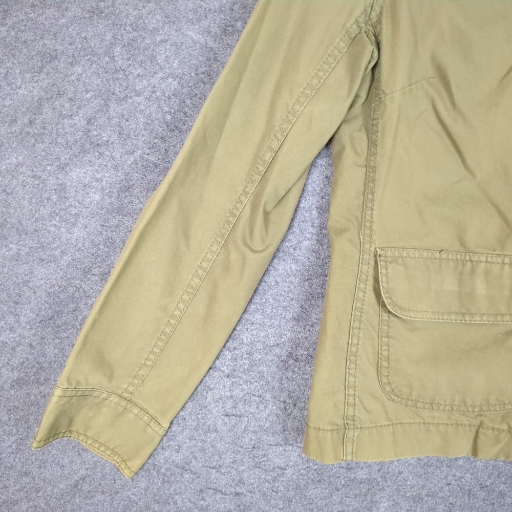 GAP Womens Olive Green Cotton Utility Blazer Jacket Small 3-Button Safari Style - Picture 3 of 13